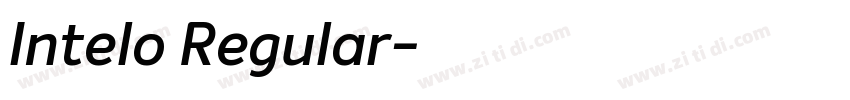 Intelo Regular字体转换